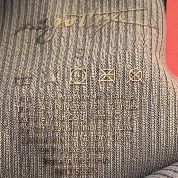 X by Gottex lavender ribbed leggings. - Picture 4 of 5